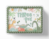 Dinosaur Birthday Cake Topper Edible Image