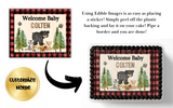 WOODLAND BABY SHOWER CAKE TOPPER EDIBLE IMAGE