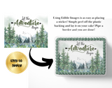 Oh Boy cake topper, the greatest adventure is about to begin, adventure awaits baby shower, cake topper, edible image, edible sugar art