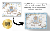 TEDDY BEAR BABY SHOWER CAKE TOPPER, BEAR CAKE TOPPER, BEAR BABY SHOWER, WE CAN BEARLY WAIT BABY SHOWER, CAKE TOPPER, EDIBLE IMAGE