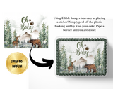 Let the adventure begin baby shower cake topper, the greatest adventure is about to begin, adventure awaits baby shower, cake topper, woodland cake topper, woodland baby shower, edible image, edible sugar art