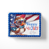 4th of July Cake Topper Edible Image Forth of Jay Cake Topper