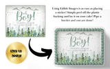 woodland baby shower cake topper edible image