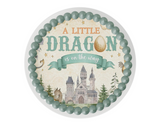 Dragon Baby Shower Cake Topper,  A Little Dragon is on The Way, Boy Dragon Baby Shower, Girl Dragon baby Shower, Watercolor Dragons, Mythical Storybook Baby Shower