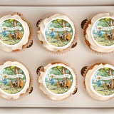 Pooh bear baby shower cupcake toppers