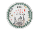 Dragon Baby Shower Cake Topper,  A Little Dragon is on The Way, Boy Dragon Baby Shower, Girl Dragon baby Shower, Watercolor Dragons, Mythical Storybook Baby Shower