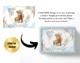 Oh Baby Highland Cow Baby Shower Cake Topper