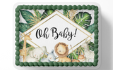 Safari Baby Shower Cake Topper Edible Image Jungle Baby Shower Safari Party Decorations
