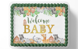 Safari Baby Shower Cake Topper Edible Image Jungle Baby Shower Safari Party Decorations