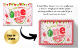 WATERMELON PARTY ONE IN A MELON BIRTHDAY PARTY CAKE TOPPER