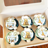 Pooh Bear Baby Shower Cupcake Toppers Girl Baby Shower Cupcake Toppers