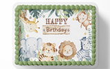 Two Wild Safari Birthday Cake Topper, Safari birthday, Two Wild Cake Topper, Edible Image