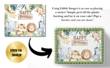 Two Wild Safari Birthday Cake Topper, Safari birthday, Two Wild Cake Topper, Edible Image