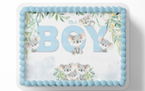 Koala BABY SHOWER Cake Topper Edible Image Safari Cake Topper, Elephant Baby Shower Cake Topper, Elephant cake Decorations, Cake Wrap, Sheet Cake Topper