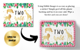 Two Wild Safari Birthday Cake Topper, Safari birthday, Two Wild Cake Topper, Edible Image