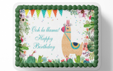 LLAMA BIRTHDAY PARTY CAKE TOPPER