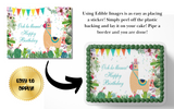 LLAMA BIRTHDAY PARTY CAKE TOPPER
