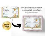 Pooh Bear Baby Shower cake topper, Pooh Baer cake topper, A sweet baby girl is on her way