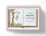 Personalized Pooh Bear Cake Topper | Baby Shower | Edible Photo