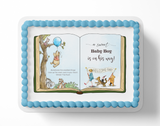 Personalized Pooh Bear Cake Topper | Baby Shower | Edible Photo