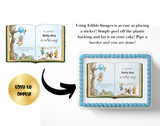 Personalized Pooh Bear Cake Topper | Baby Shower | Edible Photo
