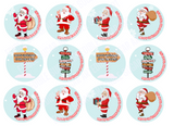 Christmas Cupcake Toppers Christmas Cake Topper Snowman cupcake topper Holiday cake topper Holiday cupcake topper