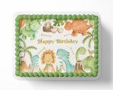 Dinosaur BIRTHDAY cake topper edible image