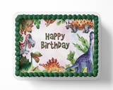 Dinosaur BIRTHDAY cake topper edible image