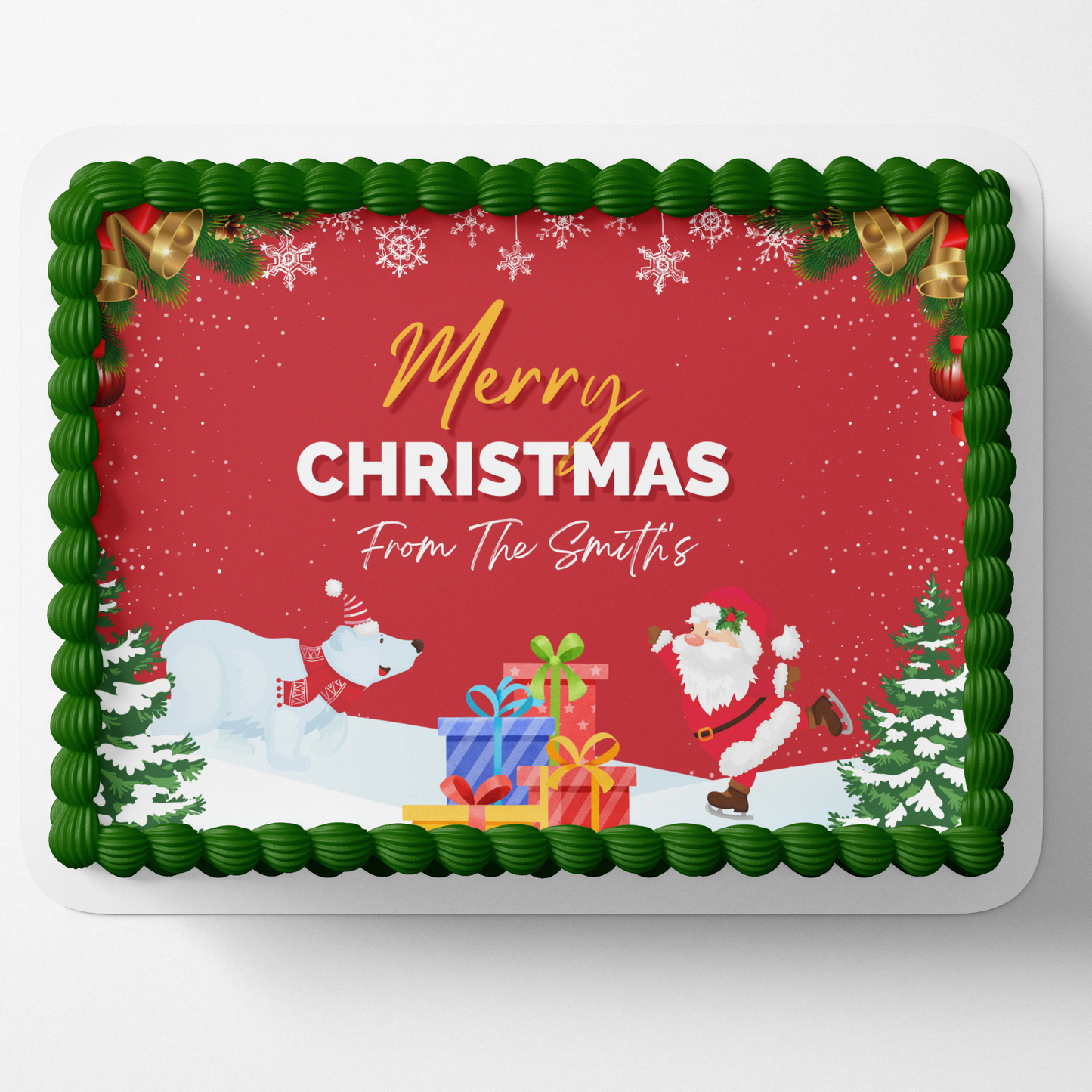 CHRISTMAS CAKE TOPPER Personalizable christmas cake topper custom christmas cake topper
