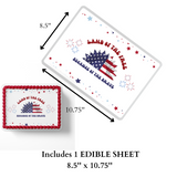 4th of July Cake Topper Edible Image Forth of Jay Cake Topper