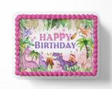 Dinosaur BIRTHDAY cake topper edible image