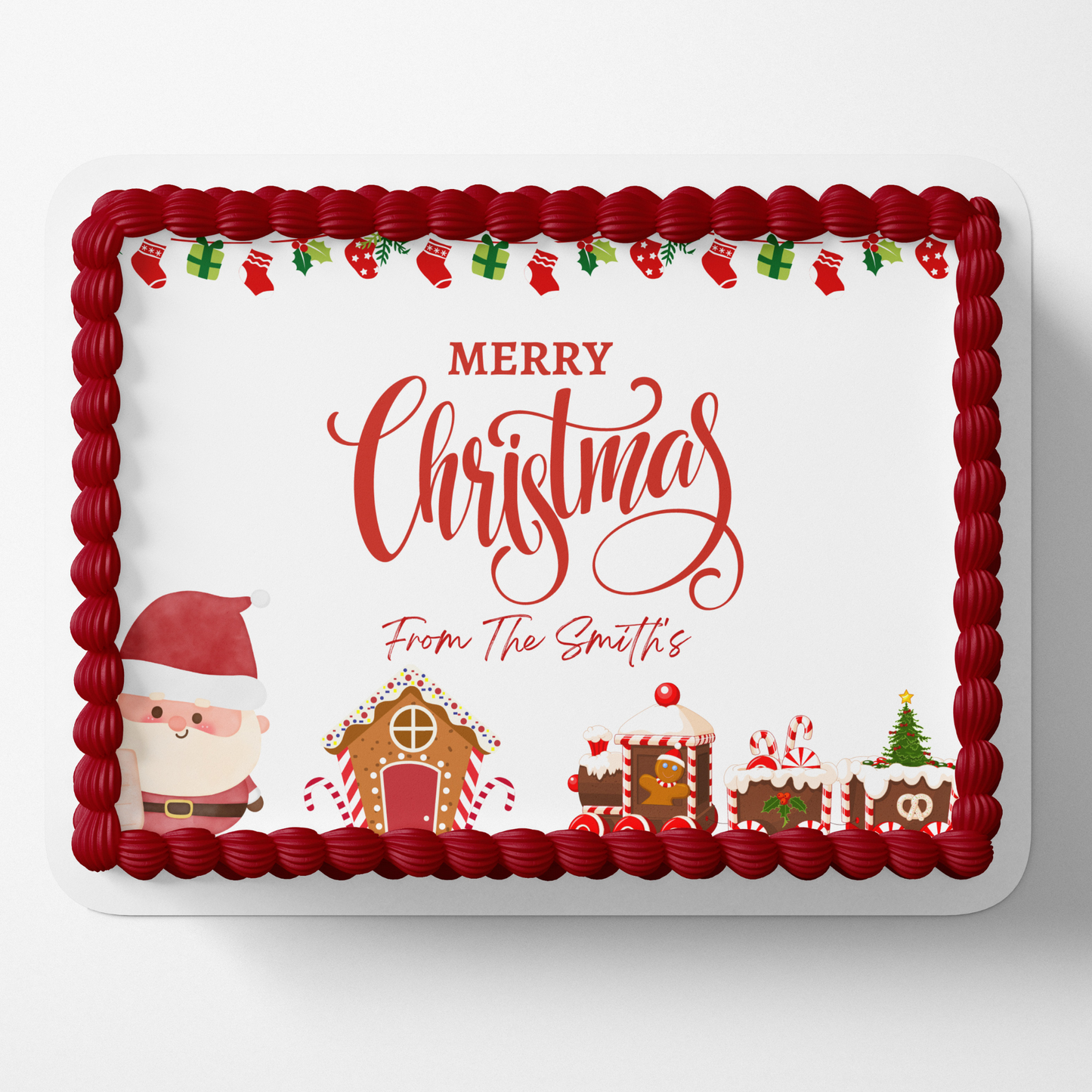 CHRISTMAS CAKE TOPPER Personalizable christmas cake topper custom christmas cake topper