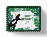 Dinosaur Birthday Cake Topper Edible Image