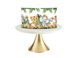 safari baby shower cake topper edible image cake wrap