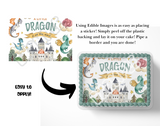 Dragon Baby Shower Cake Topper,  A Little Dragon is on The Way, Boy Dragon Baby Shower, Girl Dragon baby Shower, Watercolor Dragons, Mythical Storybook Baby Shower