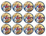 Christmas Nativity Cupcake Toppers Christmas Cake Topper Snowman cupcake topper Holiday cake topper Holiday cupcake topper