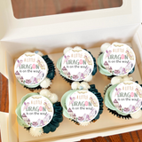 Dragon Baby Shower Cupcake Toppers,  A Little Dragon is on The Way, Boy Dragon Baby Shower, Girl Dragon baby Shower, Watercolor Dragons, Mythical Storybook Baby Shower