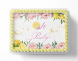 Oh Baby Lemon Baby Shower Cake Topper
