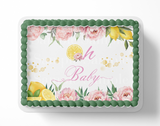 Oh Baby Lemon Baby Shower Cake Topper