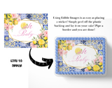 Oh Baby Lemon Mediterranean Tile Baby Shower Cake Topper