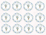 BAPTISM CUPCAKE TOPPERS