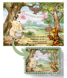Pooh Bear Baby SHower CAke Topper, Pooh Bear Cake Topper, Sheet Cake decorations