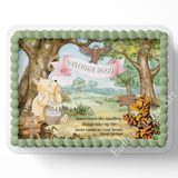 Pooh Bear Baby SHower CAke Topper, Pooh Bear Cake Topper, Sheet Cake decorations