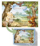 Pooh Bear Baby SHower CAke Topper, Pooh Bear Cake Topper, Sheet Cake decorations