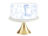 Pooh bear Toile baby SHower Cake topper