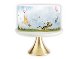 Pooh bear Toile baby SHower Cake topper