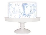 Pooh bear Toile baby SHower Cake topper