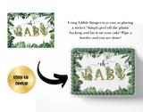 oh baby safari baby shower cake topper