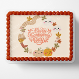 Thanksgiving Cake Topper, Thanksgiving Cupcake Toppers, Thanksgiving Dessert Decorations, Fall Cake topper, Fall Cupcake Toppers