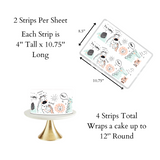 safari baby shower cake topper edible image cake wrap